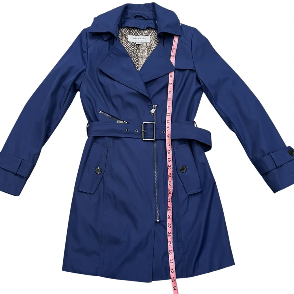 NWOT Marc New York Andrew Marc Lined Trench Coat - Picture 12 of 14